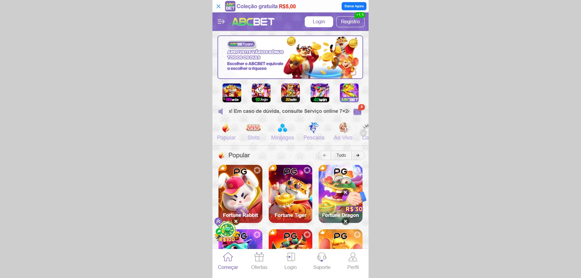 Abcbet Casino plataforma completa de cassino e apostas esportivas